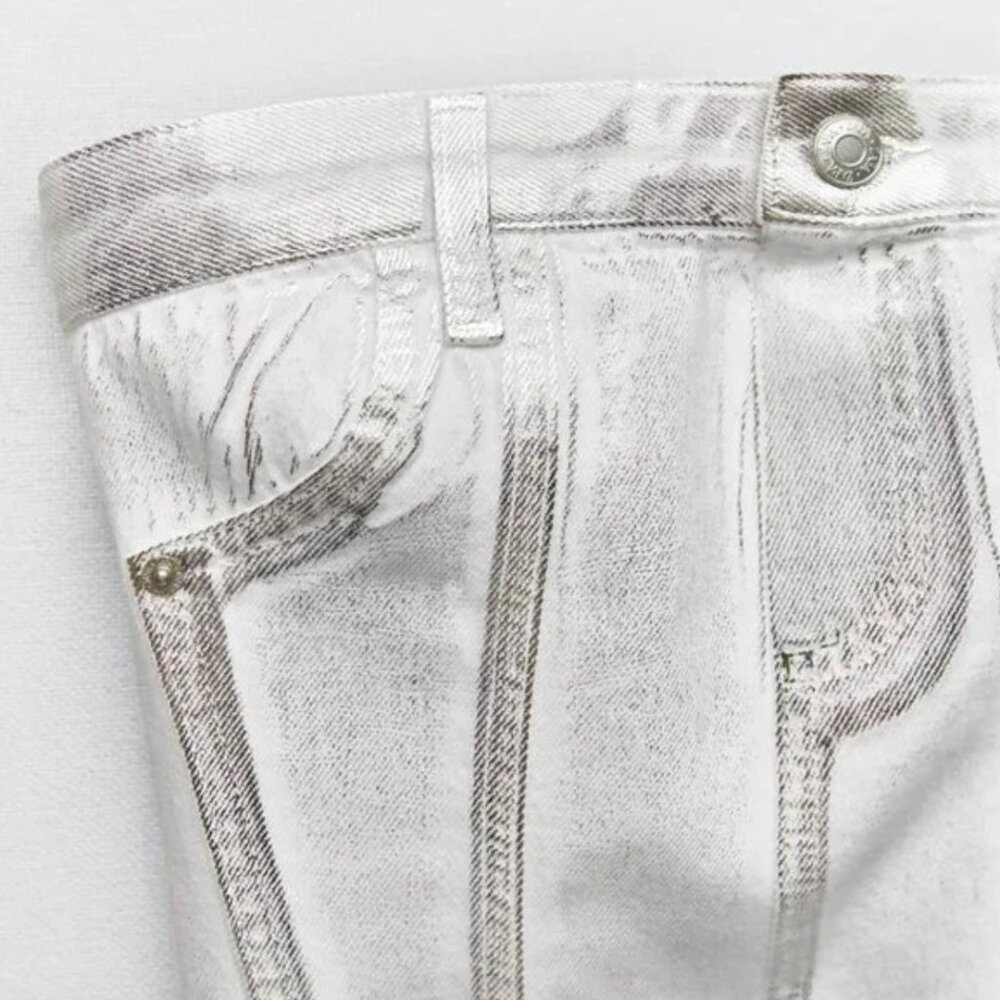 NWT ZARA METALLIC STRAPLESS TOP silver - Picture 6 of 6
